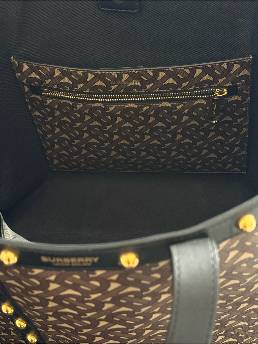 Burberry TB Monogram Studded Book Tote - Picture 5 of 8